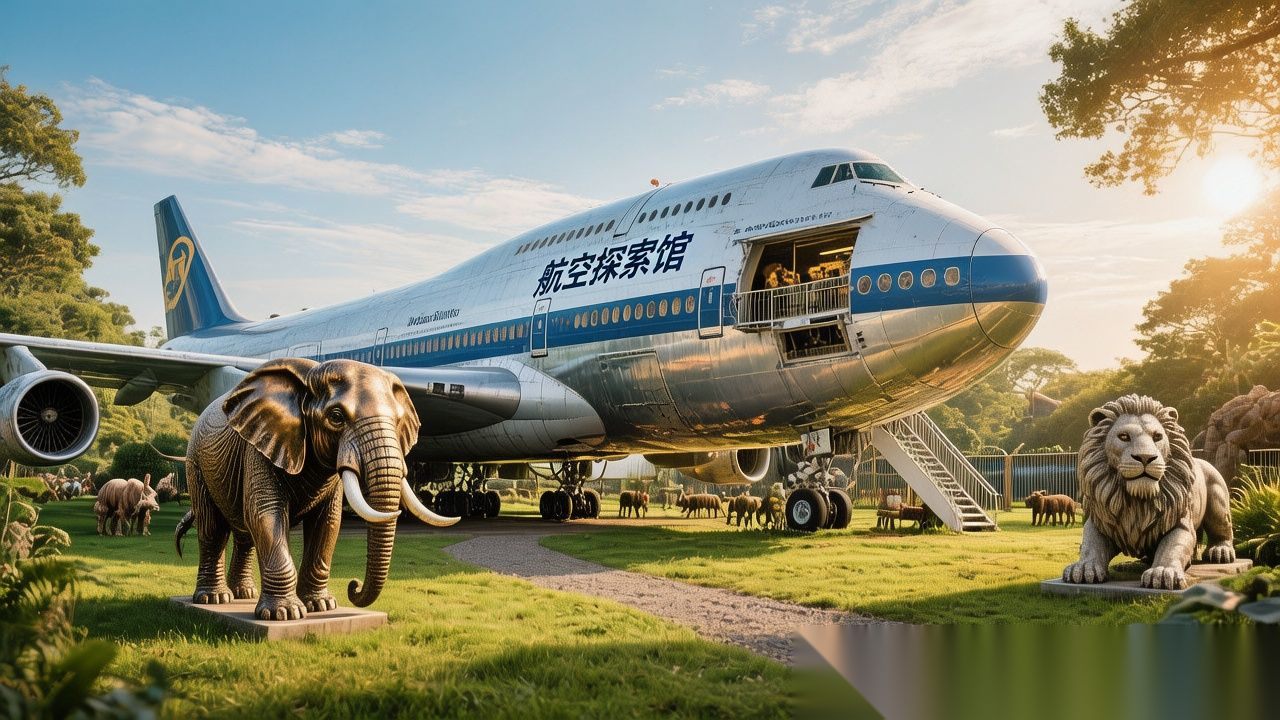 退役波音747改造飞机主题动物园——航铁集团创意文旅新标杆