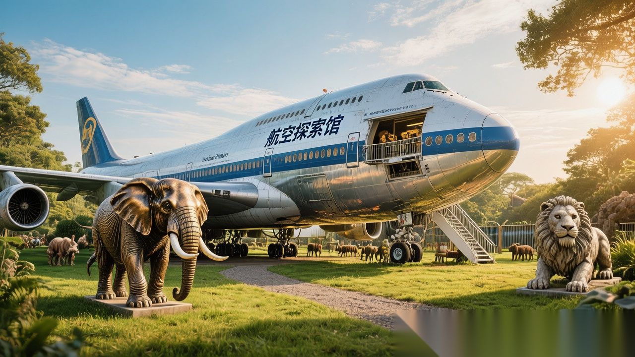 退役波音747改造飞机主题动物园——航铁集团创意文旅新标杆